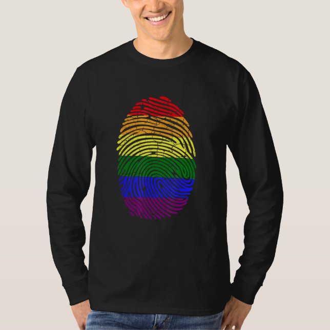 Camiseta LGBT Finger Print LGBTQ (Frente)