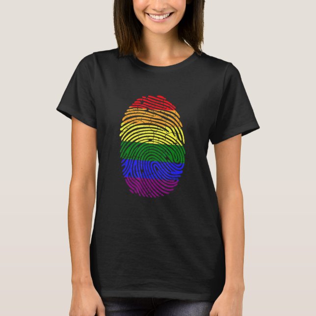 Camiseta LGBT Finger Print LGBTQ (Frente)