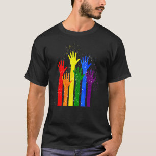 Camiseta Lgbt Flag Lgbt Prioridade Igualdade De Mão Direito