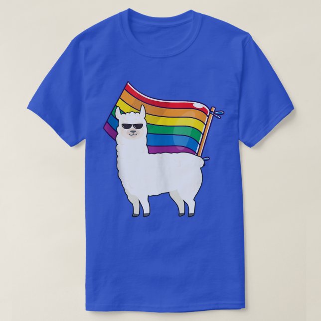 Camiseta LGBT Flag  Llama Gay Lesbian Resist Men Women Gift (Frente do Design)