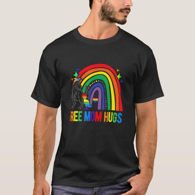 Camiseta Lgbt Free Mãe Abraça Dinossauro Rex Mamasaurus All (Frente)