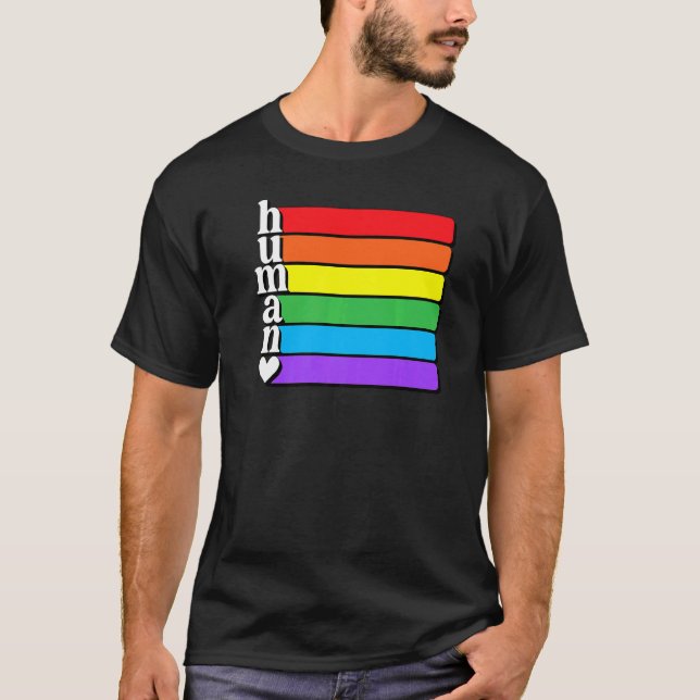 Camiseta Lgbt Gay de Direitos Humanos Lgb Trans Lgb (Frente)
