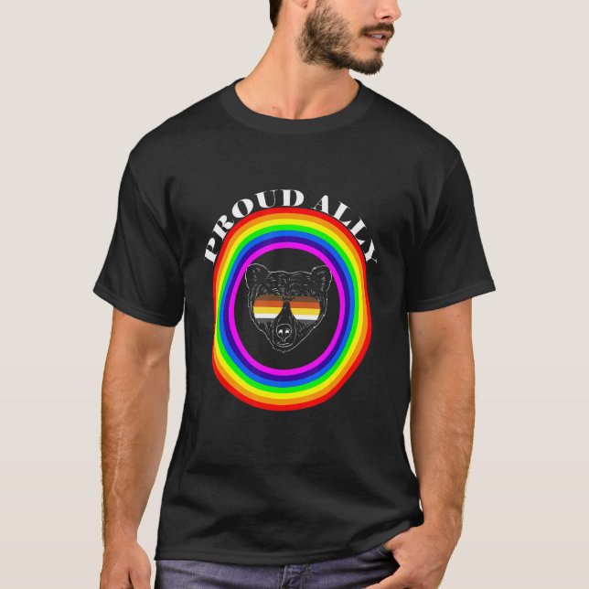Camiseta LGBT Gay de Lésbica bissexual Fila de Orgulho Tran (Frente)