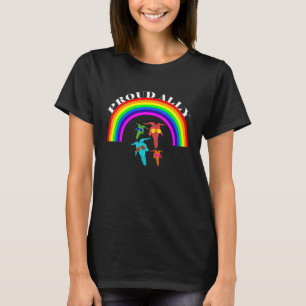 Camiseta LGBT Gay de Lésbica bissexual Fila de Orgulho Tran