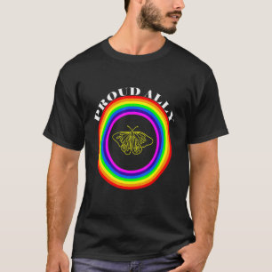 Camiseta LGBT Gay de Lésbica bissexual Fila de Orgulho Tran