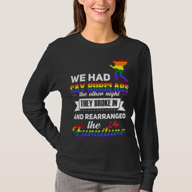Camiseta LGBT Gay Lesbian Bisexual Pride Burglars (Frente)