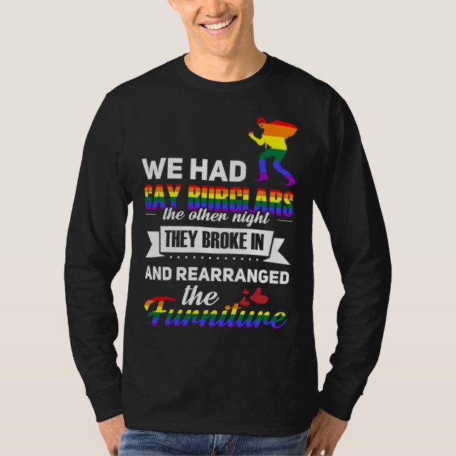 Camiseta LGBT Gay Lesbian Bisexual Pride Burglars (Frente)