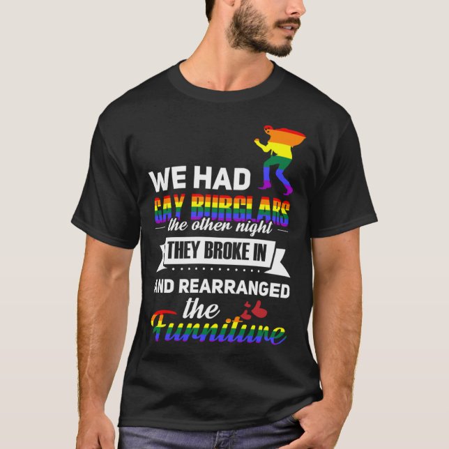 Camiseta LGBT Gay Lesbian Bisexual Pride Burglars (Frente)