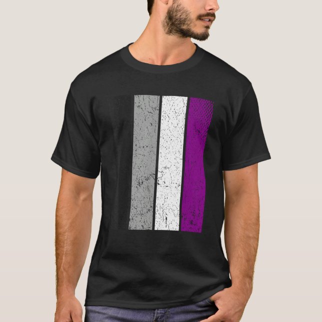 Camiseta LGBT Gay Lesbian Pride Support LGBTQ Flag Asexual (Frente)