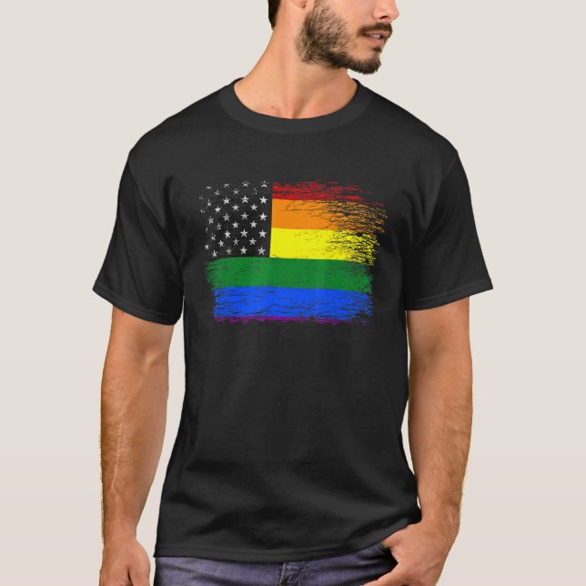 Camiseta LGBT Gay LGBT Orgulho de Transgênero Lésbica (Frente)