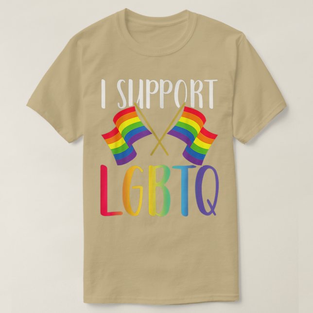 Camiseta LGBT Gay Pride Month I Support Lgbtq T-Shirt (Frente do Design)