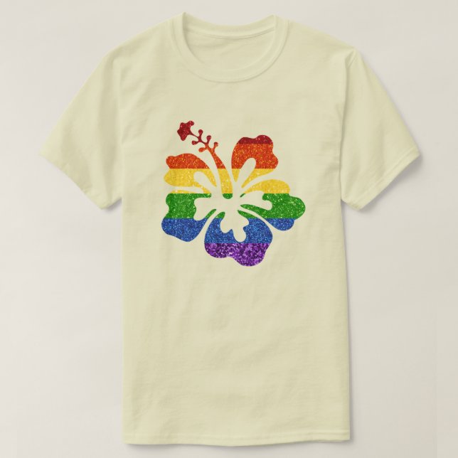 Camiseta LGBT Glitter Arco-Íris (Frente do Design)