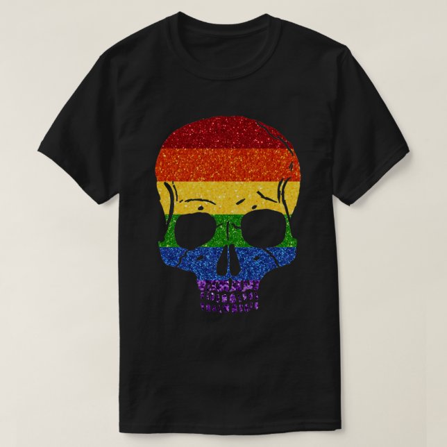 Camiseta LGBT Glitter Arco-Íris (Frente do Design)