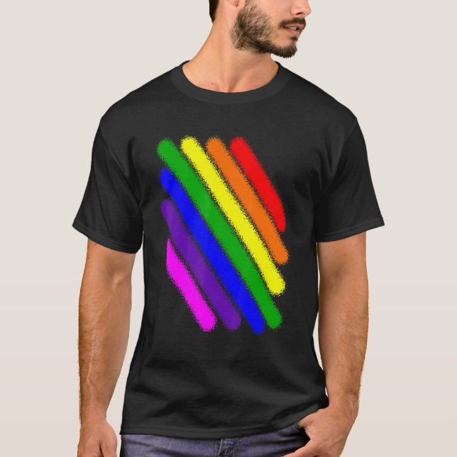Camiseta Lgbt Hetero Arco-Íris Diferenciado Limites Lgbt (Frente)
