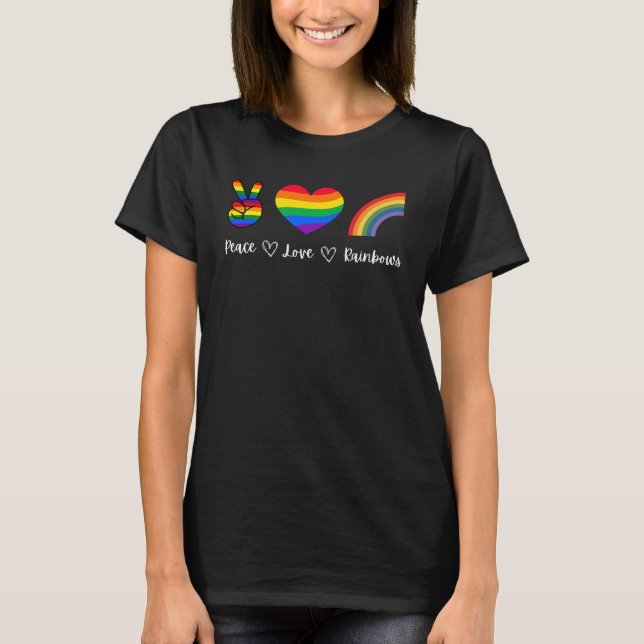 Camiseta LGBT Human Rights Apparel LGBT Pride Rainbow Gay L (Frente)