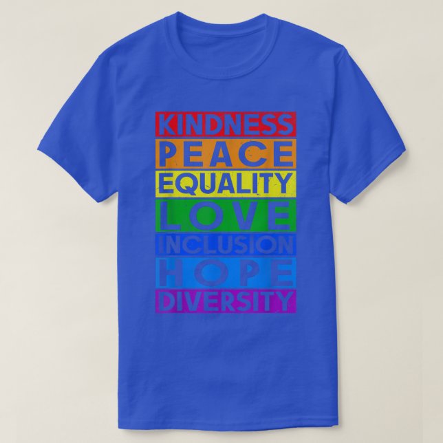 Camiseta Lgbt Igualdade Engraçada Amizade Gay da Paz Lesbia (Frente do Design)