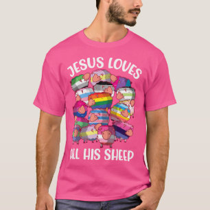 Camiseta Lgbt Jesus Ama Toda A Sua Gay Lésbica Lésbica Ally