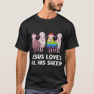 Camiseta Lgbt Jesus Ama Todo Seu Gay De Cristianismo Ovino 