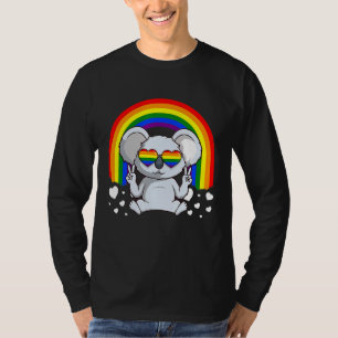 Camiseta Lgbt Koala Bear Orgulho gay Rainbow Lgbtq Cute