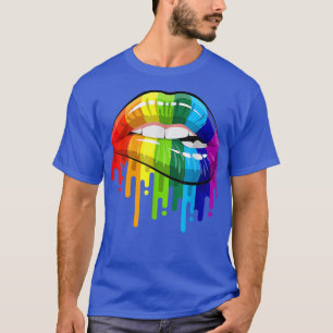 Camiseta LGBT Lábios de Orgulho de Gay, Homossexual, T lésb