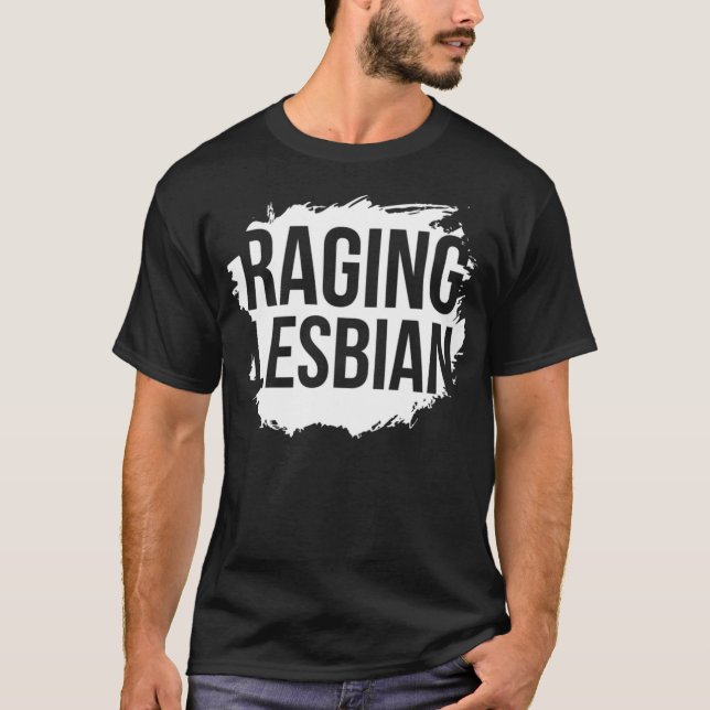 Camiseta LGBT LGBT Lésbica Fúria Lésbica Branca (Frente)