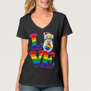 Camiseta Lgbt Love Gnomt Day Casal Lésbica Gay Outdoor