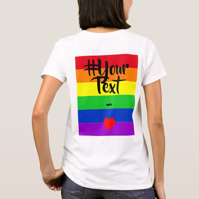 Camiseta #LGBT #love #orgulde #gay #liberdade #parada (Verso)