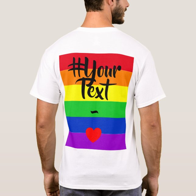 Camiseta #LGBT #love #orgulde #gay #liberdade #parada (Verso)