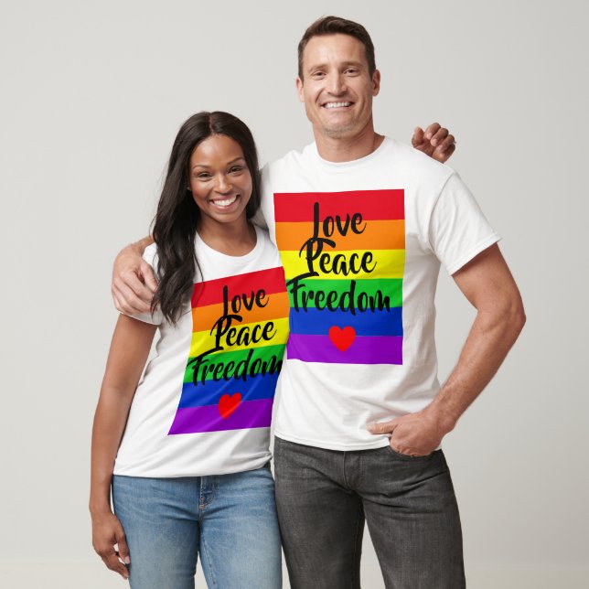 Camiseta #LGBT #love #orgulde #gay #liberdade #parada (Unissex)