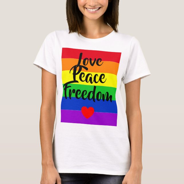 Camiseta #LGBT #love #orgulde #gay #liberdade #parada (Frente)