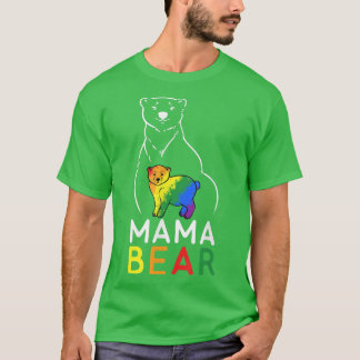 Camiseta LGBT Mama Bear Orgulho gay igual Direitos Arco-Íri