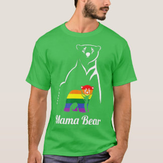 Camiseta LGBT Mama Bear Orgulho gay igual Direitos Arco-Íri