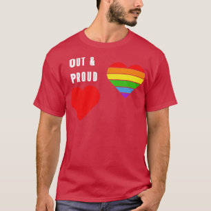 Camiseta LGBT Mês De Orgulho LGBT De Fora E Orgulho