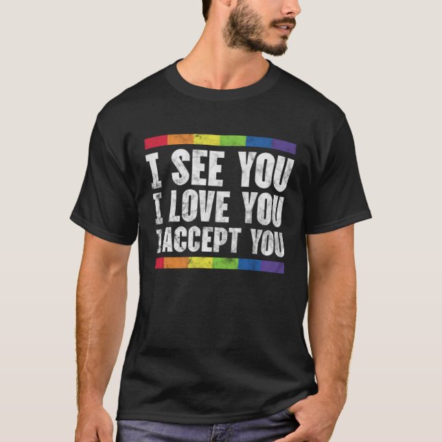 Camiseta LGBT Mom Dad Gay Lesbian Pride Ally Rainbow Suppor (Frente)