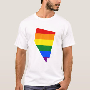 Camiseta LGBT Nevada, mapa de bandeira estadual norte-ameri