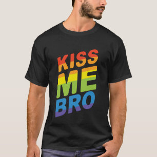 Camiseta LGBT ORGULHO BEIJA-Me Bro Mano Moderno Tipografia 