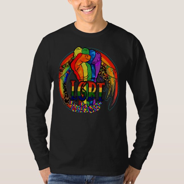 Camiseta LGBT Orgulho da Mão LGBTQ Lgbt Sinalizador Igualda (Frente)