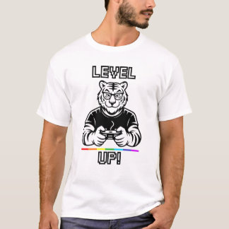 Camiseta LGBT+ Orgulho Gamer Gaymer Nível do Tigre