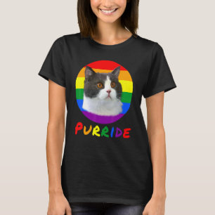 Camiseta Lgbt Orgulho gay de Sinalizador de Remessa de Gato