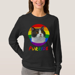 Camiseta Lgbt Orgulho gay de Sinalizador de Remessa de Gato