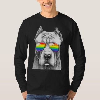 Camiseta Lgbt Orgulho gay do Cão Pitbull