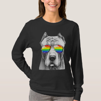 Camiseta Lgbt Orgulho gay do Cão Pitbull