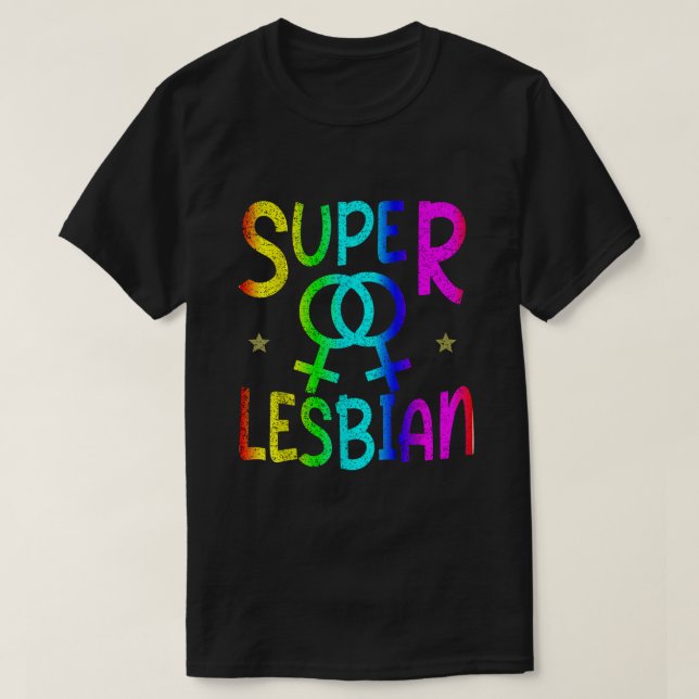 Camiseta LGBT Orgulho gay Lésbica Super (Frente do Design)