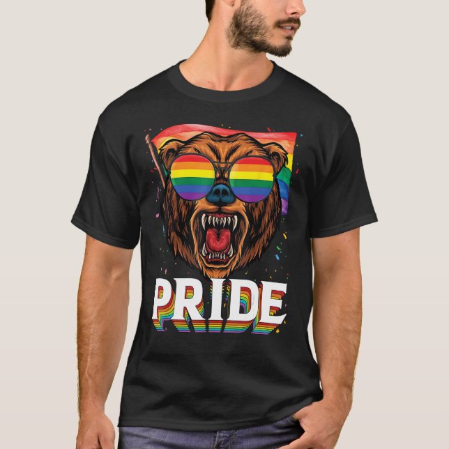 Camiseta LGBT Orgulho gay LGBTQ Sinalizador do arco-íris (Frente)