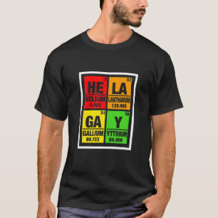 Camiseta LGBT Orgulho gay mês Engraçado Elementos Hela Gay