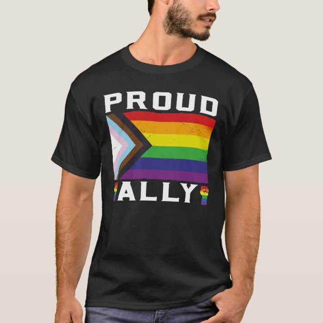 Camiseta LGBT Orgulho gay Mês Orgulhoso (Frente)