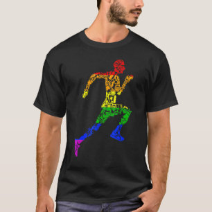 Camiseta Lgbt Orgulho gay Rainbow Flag Runner Gear