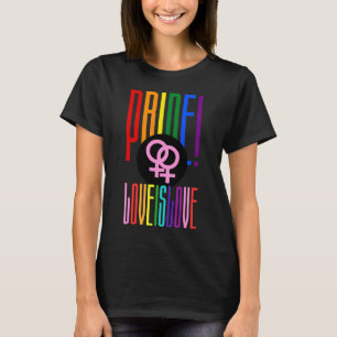Camiseta LGBT Orgulho Lésbica Sinal de Relação Arco-Íris Te
