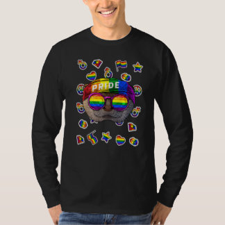 Camiseta Lgbt Otter Orgulho gay Mês Animal Rainbow Lésbica