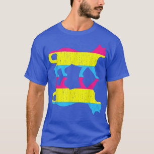 Camiseta LGBT Pansexualidade Bandeira Pet Animal Cat Pa